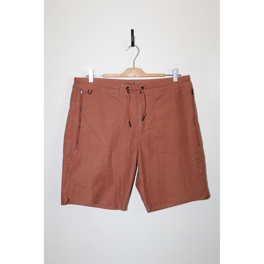 Roark Artifacts of Adventure Men's Clay Hybrid Board Shorts Size 34 Rust Orange